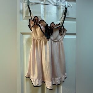 Victoria’s Secret Sexy Little Things Pink Baby Doll 2 Pc 36C Top Lg Bottom NWT